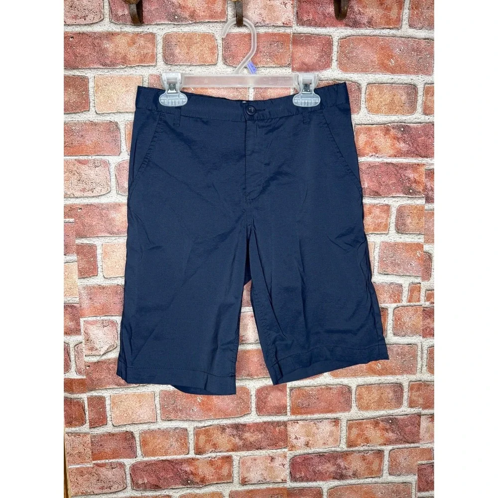 Old Navy Boys Navy Blue Chino Shorts Size 12 Regular Standard Flat Front School